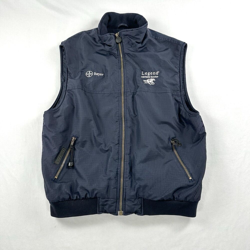 Stormtech Bayer Vest Full Zip Windbreaker Embroidered XS Blue Ripstop Pharma
